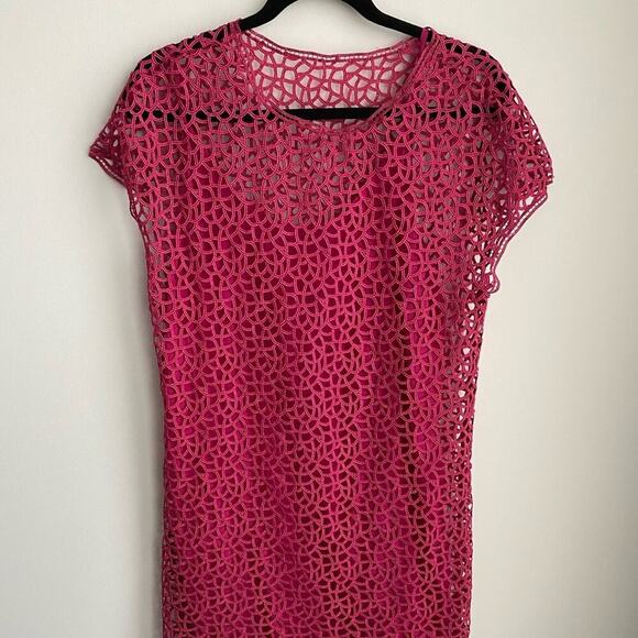 Adam Lippes Pink Net Dress - Picture 1 of 5